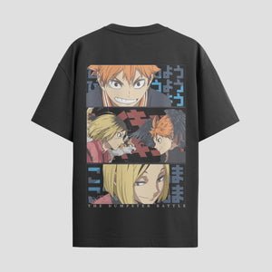 Playera urbana de anime y gaming ExtraLife MX, corte Standard Fit unisex ligero y transpirable en color Deep Black y Pure White, ropa de uso diario para gym y casual.
