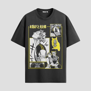 Playera urbana de anime y gaming ExtraLife MX, corte Standard Fit unisex ligero y transpirable en color Deep Black y Pure White, ropa de uso diario para gym y casual.