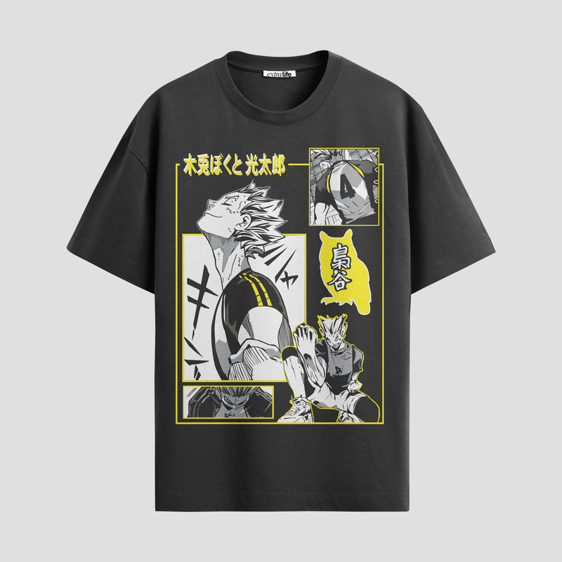 Playera urbana de anime y gaming ExtraLife MX, corte Standard Fit unisex ligero y transpirable en color Deep Black y Pure White, ropa de uso diario para gym y casual.