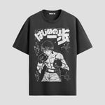 Playera urbana de anime y gaming ExtraLife MX, corte Standard Fit unisex ligero y transpirable en color Deep Black y Pure White, ropa de uso diario para gym y casual.
