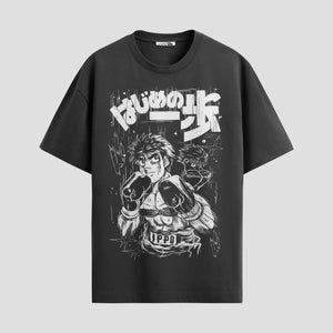 Playera urbana de anime y gaming ExtraLife MX, corte Standard Fit unisex ligero y transpirable en color Deep Black y Pure White, ropa de uso diario para gym y casual.