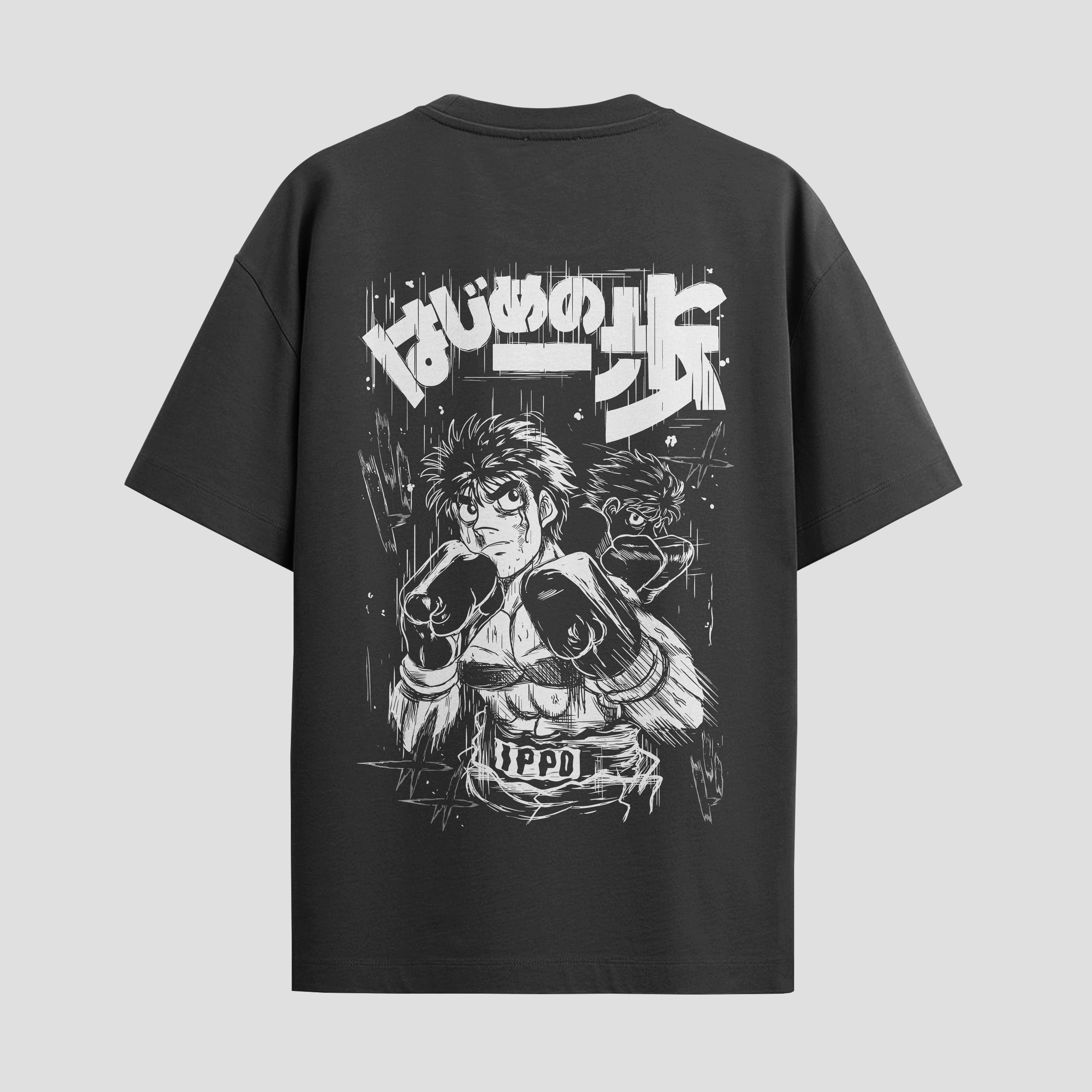 Playera urbana de anime y gaming ExtraLife MX, corte Standard Fit unisex ligero y transpirable en color Deep Black y Pure White, ropa de uso diario para gym y casual.