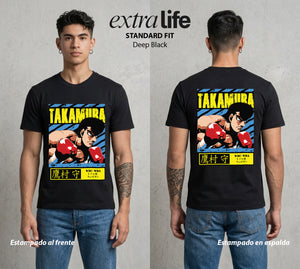 El Ring del Campeon | Los Puños de Hierro #01618 - Playera Standard Fit | Deep Black - Foto en modelo