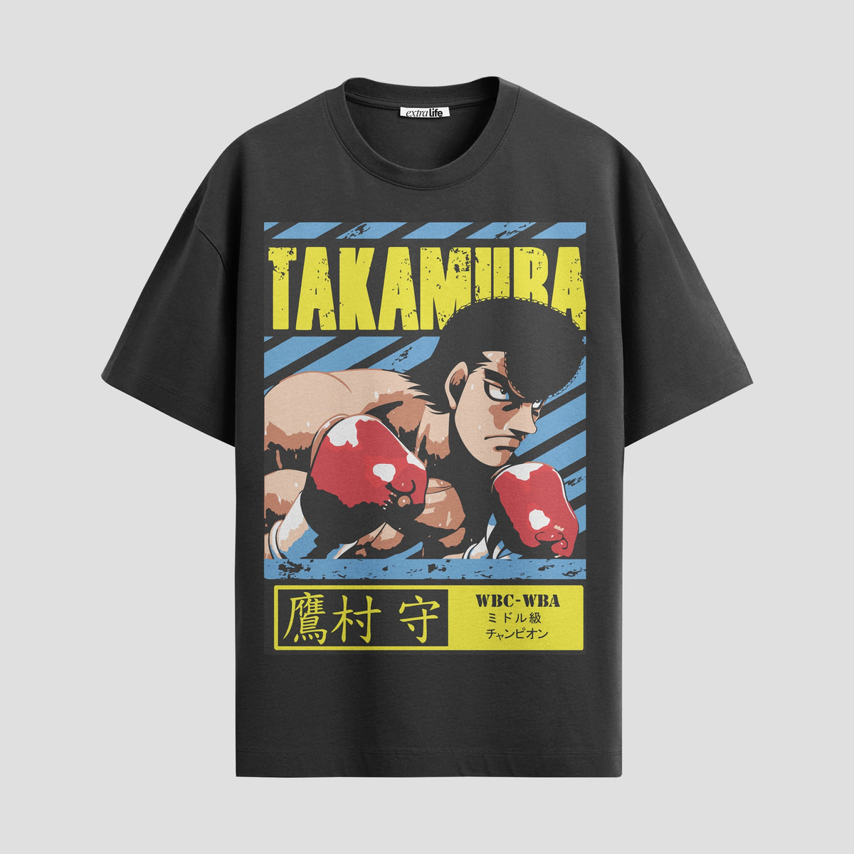 Playera urbana de anime y gaming ExtraLife MX, corte Classic Premium unisex ligero y transpirable en color Deep Black y Pure White, ropa de uso diario para gym y casual.