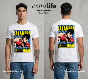 El Ring del Campeon | Los Puños de Hierro #01618 - Playera Standard Fit | Pure White - Foto en modelo