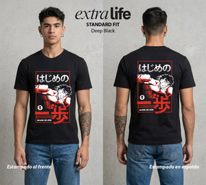 El Ring del Campeon | El Campeon del Esfuerzo #01620 - Playera Standard Fit | Deep Black - Foto en modelo