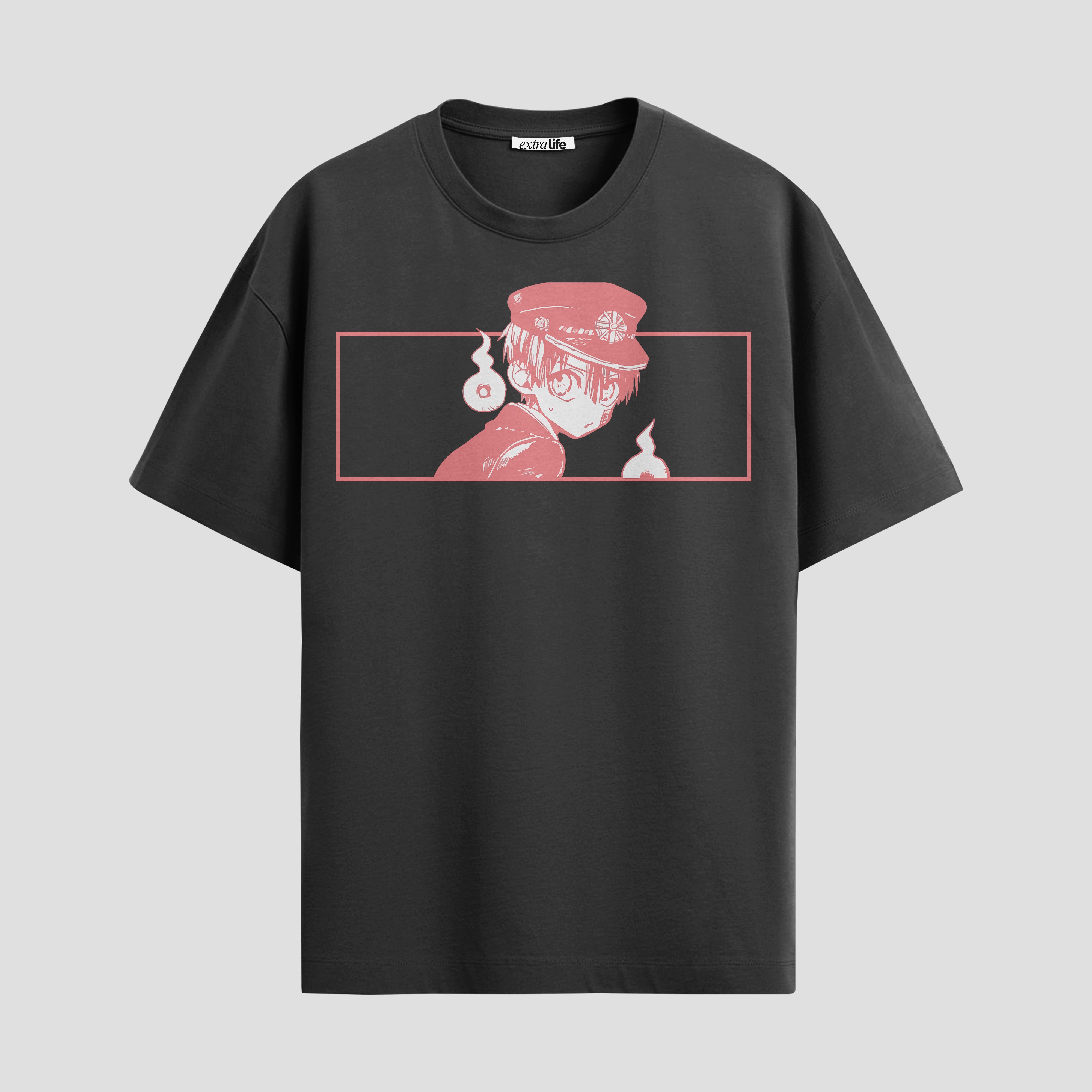 Playera urbana de anime y gaming ExtraLife MX, corte Standard Fit unisex ligero y transpirable en color Deep Black y Pure White, ropa de uso diario para gym y casual.