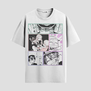 Playera urbana de anime y gaming ExtraLife MX, corte Standard Fit unisex ligero y transpirable en color Deep Black y Pure White, ropa de uso diario para gym y casual.