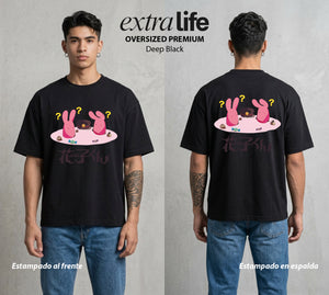 El Fantasma del Bano | Hanako Kun Mokke #01627 - Playera Oversized Premium | Deep Black - Foto en modelo