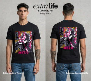 El Paraiso Infernal | El Ninja del Vacio #01631 - Playera Standard Fit | Deep Black - Foto en modelo