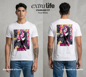 El Paraiso Infernal | El Ninja del Vacio #01631 - Playera Standard Fit | Pure White - Foto en modelo