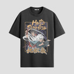 Playera urbana de anime y gaming ExtraLife MX, corte Standard Fit unisex ligero y transpirable en color Deep Black y Pure White, ropa de uso diario para gym y casual.