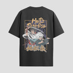 Playera urbana de anime y gaming ExtraLife MX, corte Standard Fit unisex ligero y transpirable en color Deep Black y Pure White, ropa de uso diario para gym y casual.