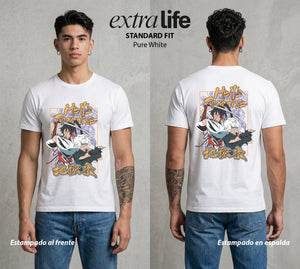 El Paraiso Infernal | El Ninja del Vacio #01632 - Playera Standard Fit | Pure White - Foto en modelo