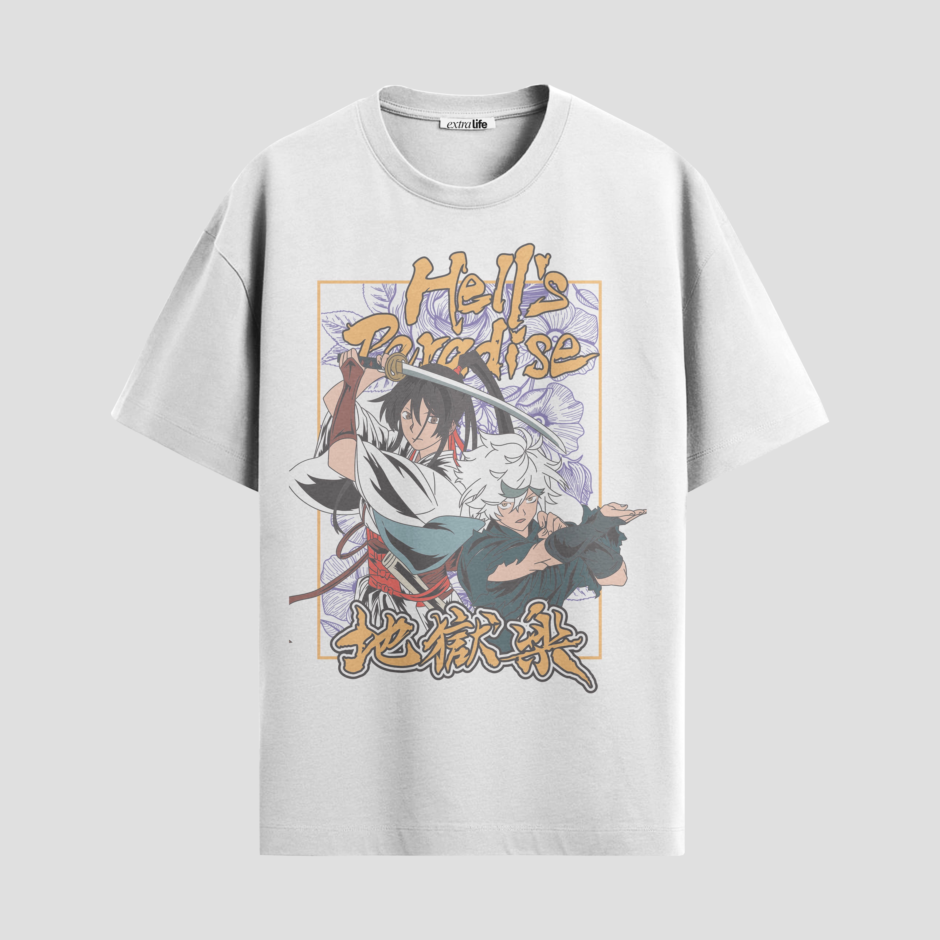 Playera urbana de anime y gaming ExtraLife MX, corte Standard Fit unisex ligero y transpirable en color Deep Black y Pure White, ropa de uso diario para gym y casual.