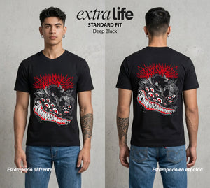 La Organizacion Oscura | El No Muerto Supremo #01634 - Playera Standard Fit | Deep Black - Foto en modelo