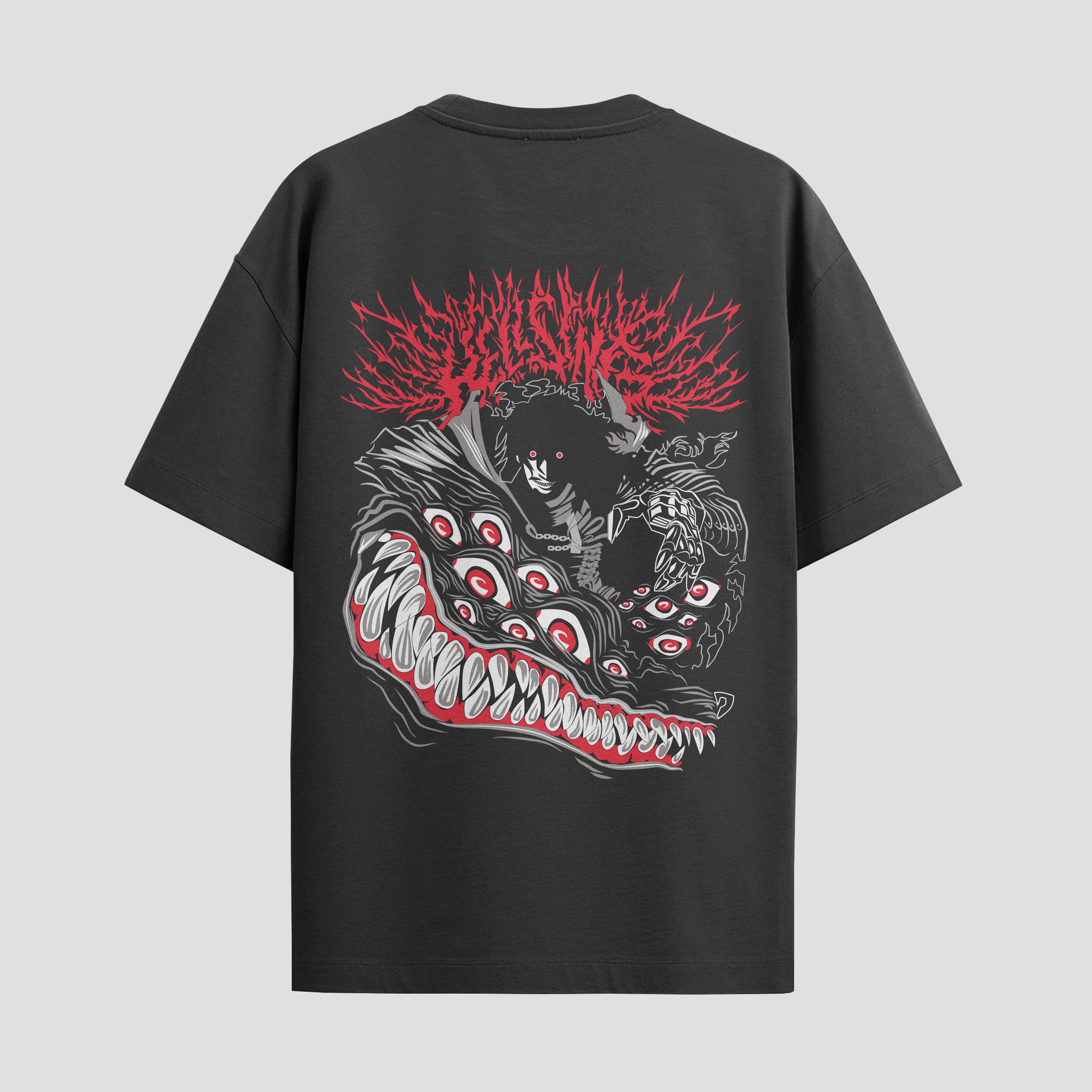 Playera urbana de anime y gaming ExtraLife MX, corte Standard Fit unisex ligero y transpirable en color Deep Black y Pure White, ropa de uso diario para gym y casual.