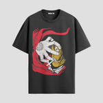 Playera urbana de anime y gaming ExtraLife MX, corte Standard Fit unisex ligero y transpirable en color Deep Black y Pure White, ropa de uso diario para gym y casual.