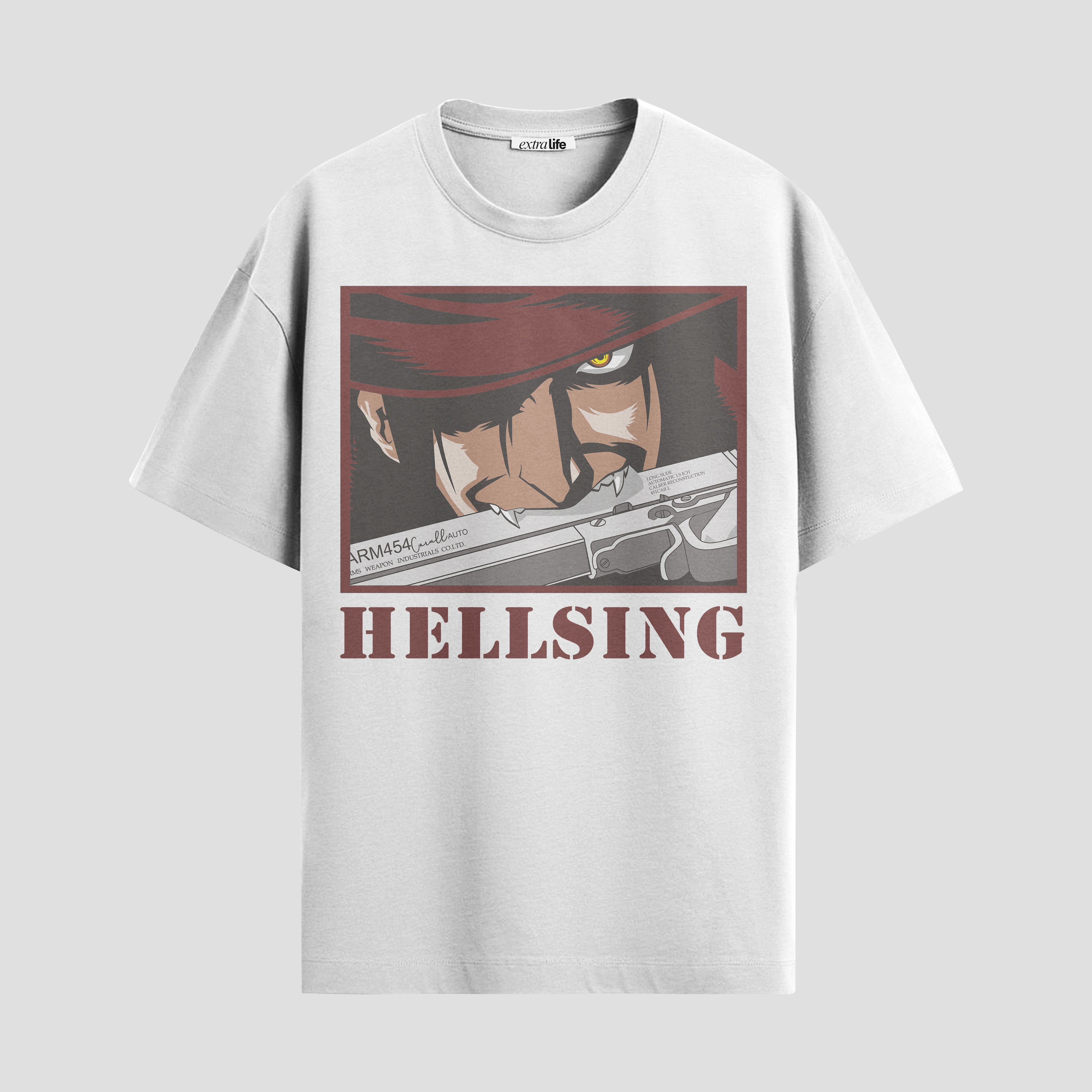 Playera urbana de anime y gaming ExtraLife MX, corte Standard Fit unisex ligero y transpirable en color Deep Black y Pure White, ropa de uso diario para gym y casual.