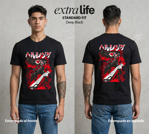 La Organizacion Oscura | El Poder de la Noche #01640 - Playera Standard Fit | Deep Black - Foto en modelo