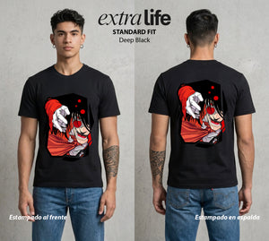 La Organizacion Oscura | El Vampiro del Bien #01643 - Playera Standard Fit | Deep Black - Foto en modelo