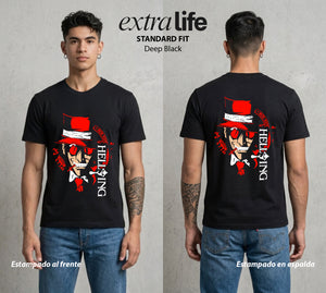 La Organizacion Oscura | El Poder de la Noche #01644 - Playera Standard Fit | Deep Black - Foto en modelo
