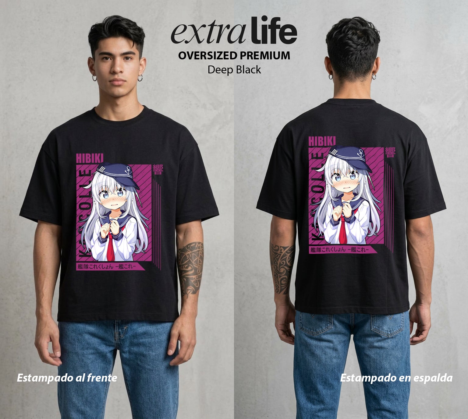 La Resonancia del Misterio | El Poder del Misterio #01648 - Playera Oversized Premium | Deep Black - Foto en modelo