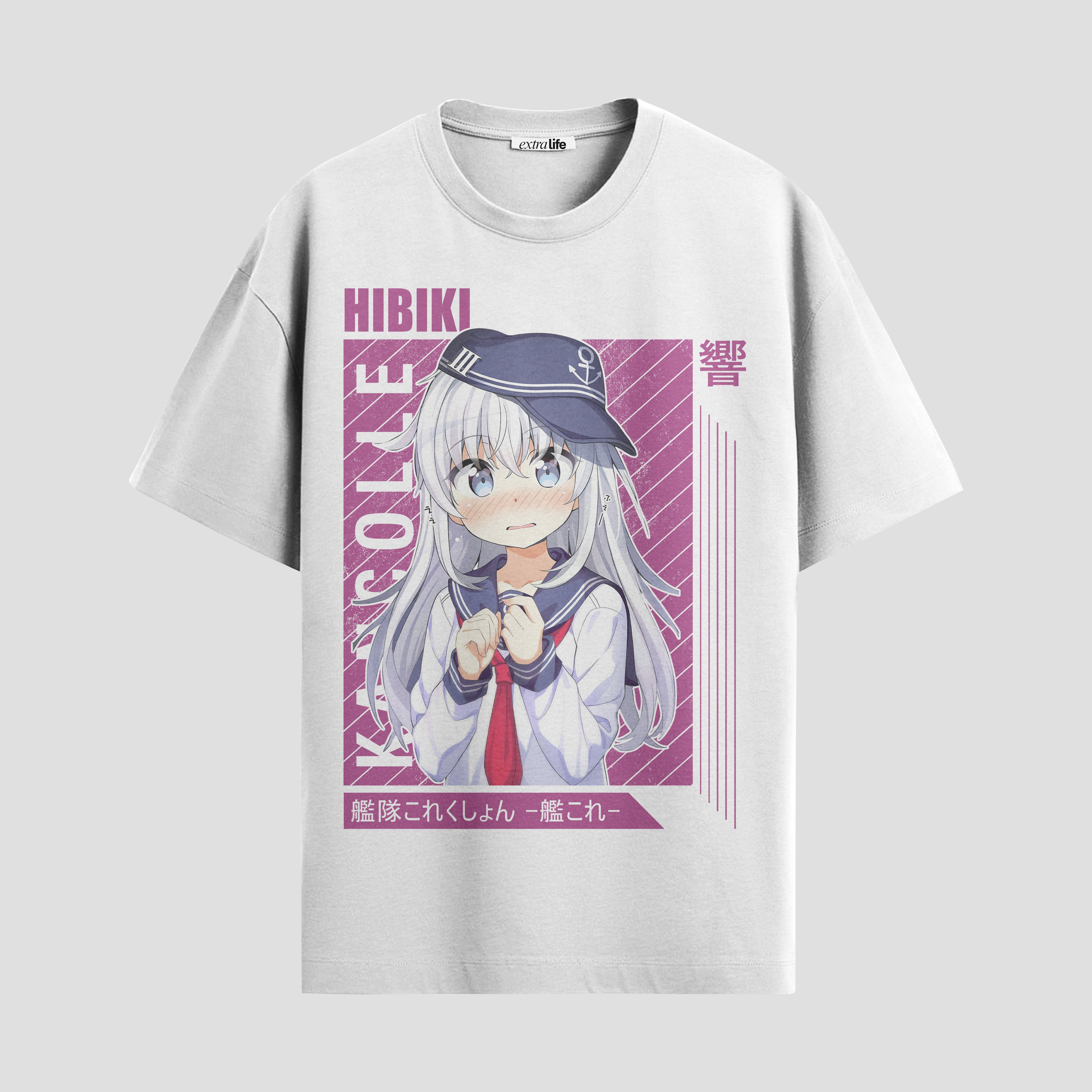 Playera urbana de anime y gaming ExtraLife MX, corte Standard Fit unisex ligero y transpirable en color Deep Black y Pure White, ropa de uso diario para gym y casual.