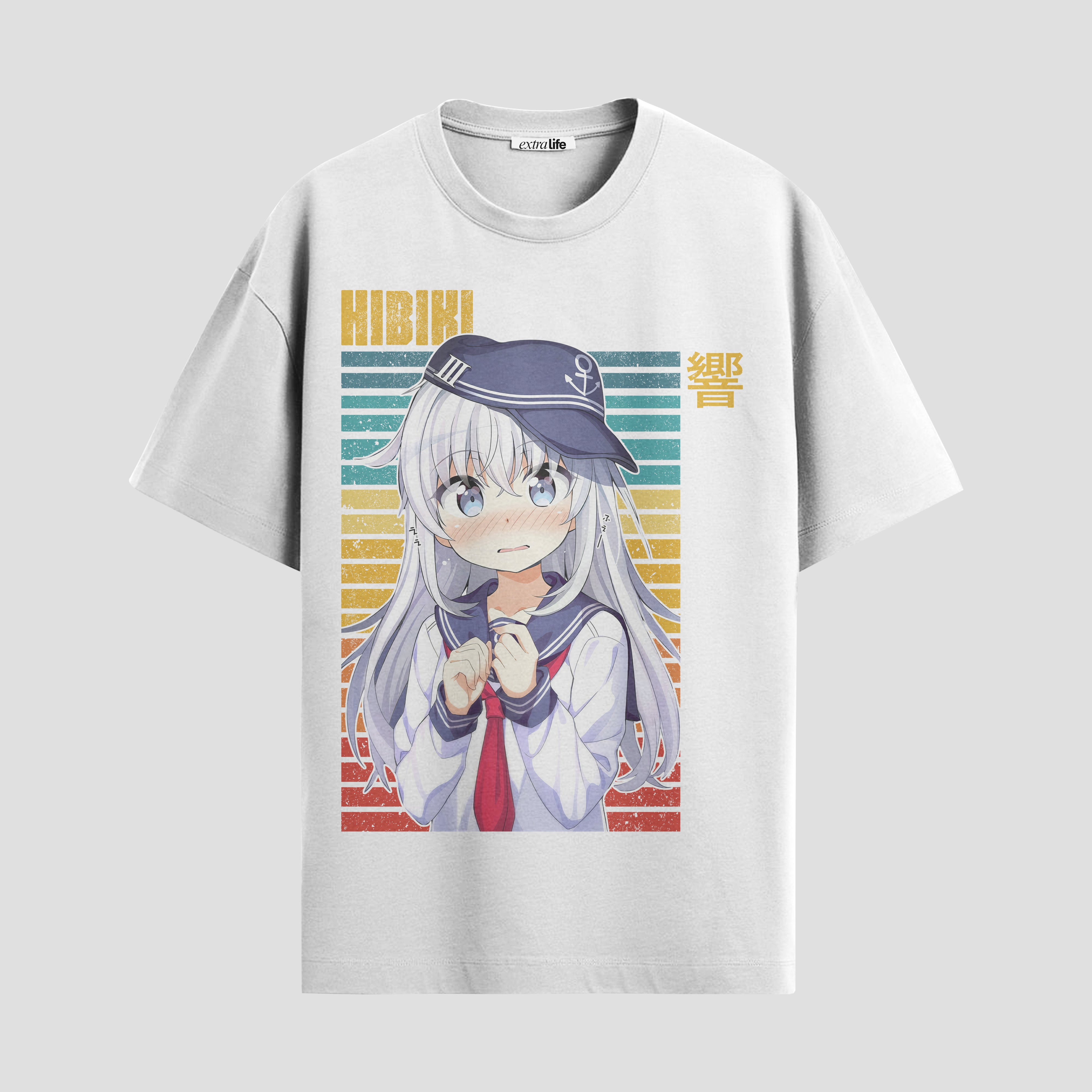 Playera urbana de anime y gaming ExtraLife MX, corte Standard Fit unisex ligero y transpirable en color Deep Black y Pure White, ropa de uso diario para gym y casual.