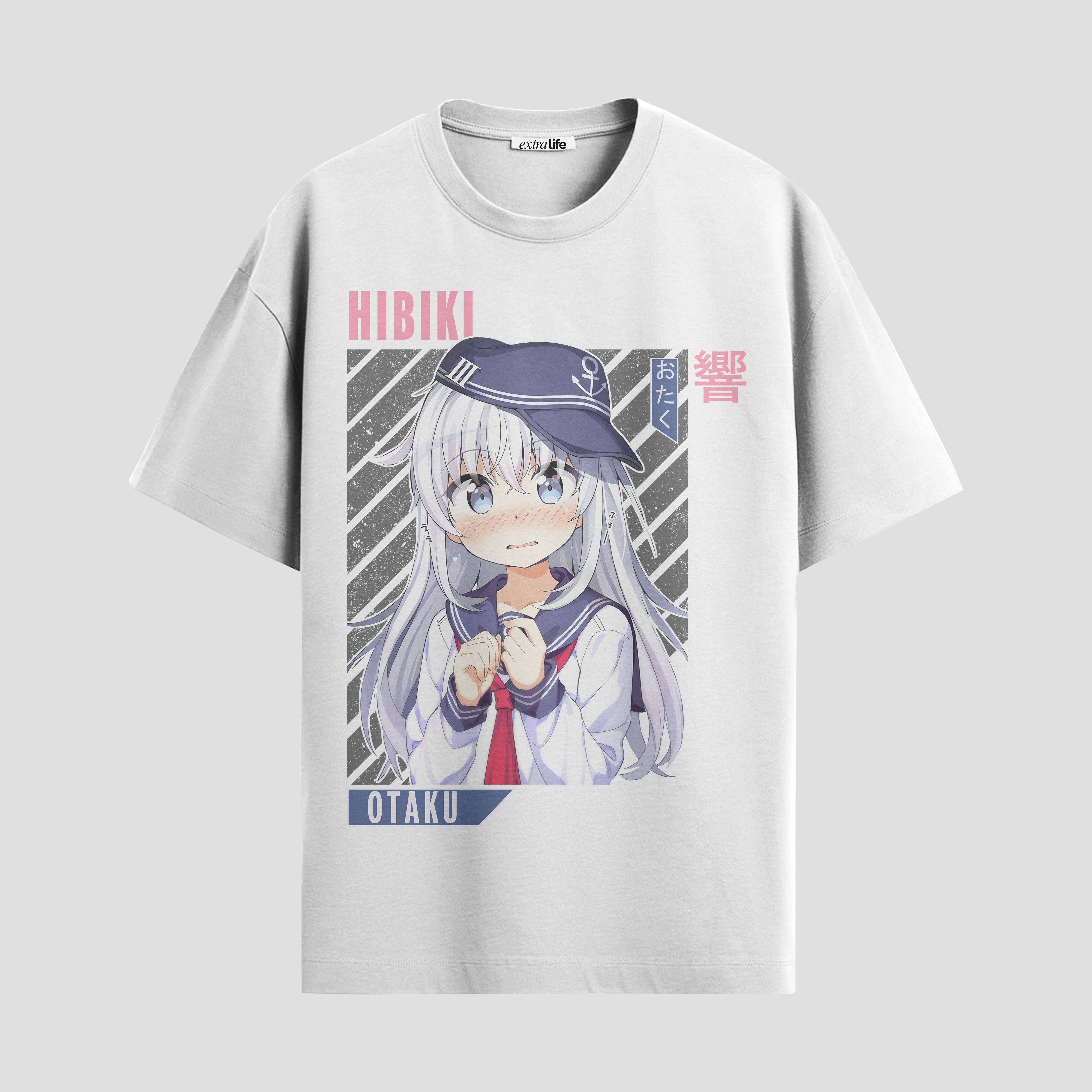 Playera urbana de anime y gaming ExtraLife MX, corte Standard Fit unisex ligero y transpirable en color Deep Black y Pure White, ropa de uso diario para gym y casual.
