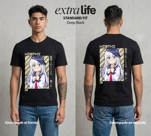 La Resonancia del Misterio | El Eco del Mundo #01651 - Playera Standard Fit | Deep Black - Foto en modelo