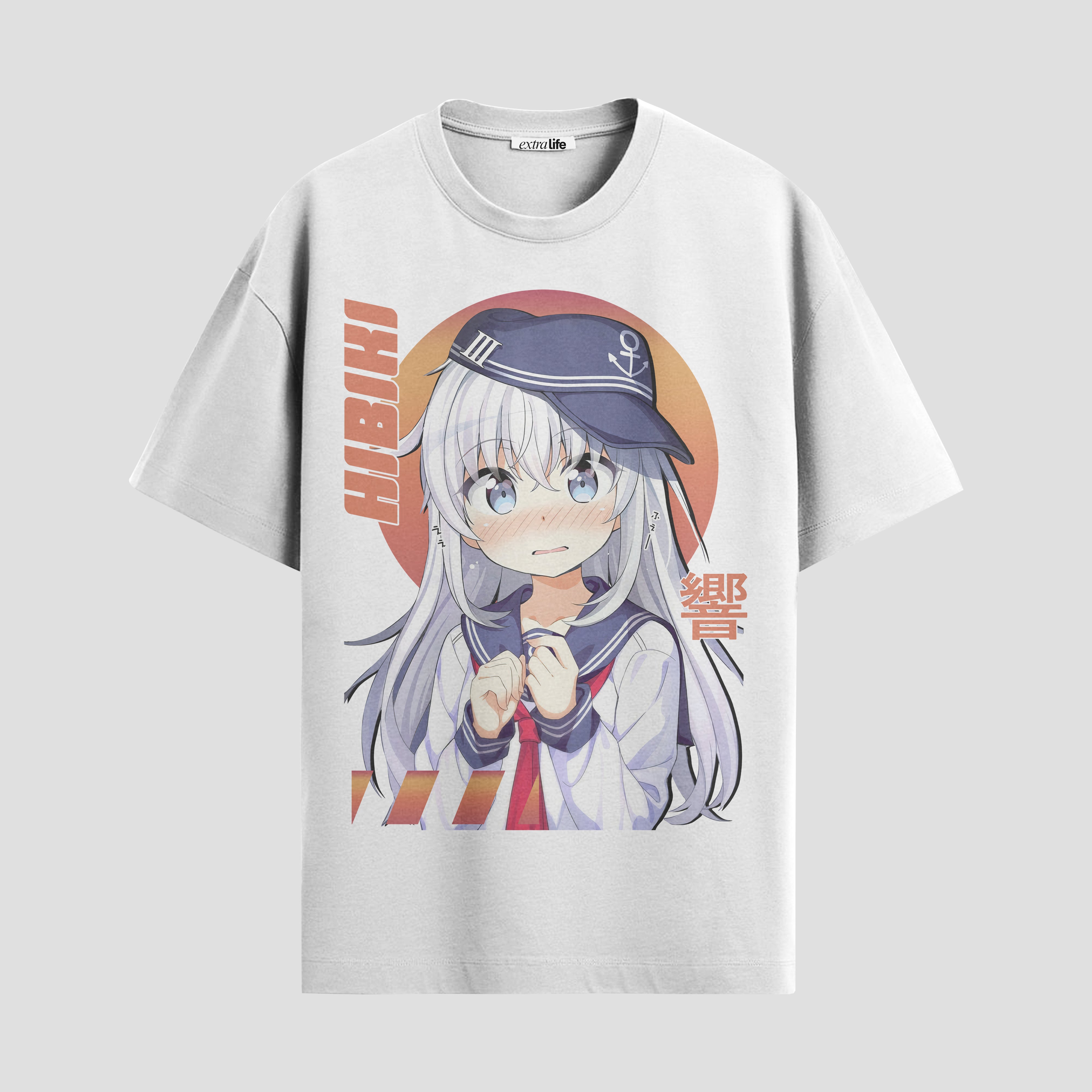Playera urbana de anime y gaming ExtraLife MX, corte Standard Fit unisex ligero y transpirable en color Deep Black y Pure White, ropa de uso diario para gym y casual.
