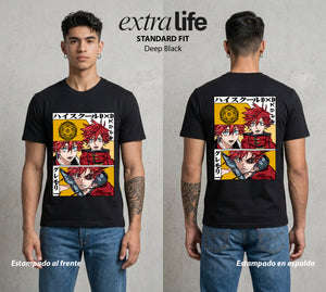 El Club del Diablo | High School Dxd Garith #01654 - Playera Standard Fit | Deep Black - Foto en modelo