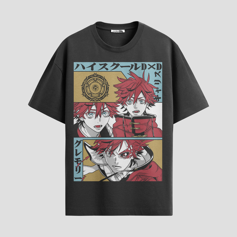 Playera urbana de anime y gaming ExtraLife MX, corte Standard Fit unisex ligero y transpirable en color Deep Black y Pure White, ropa de uso diario para gym y casual.