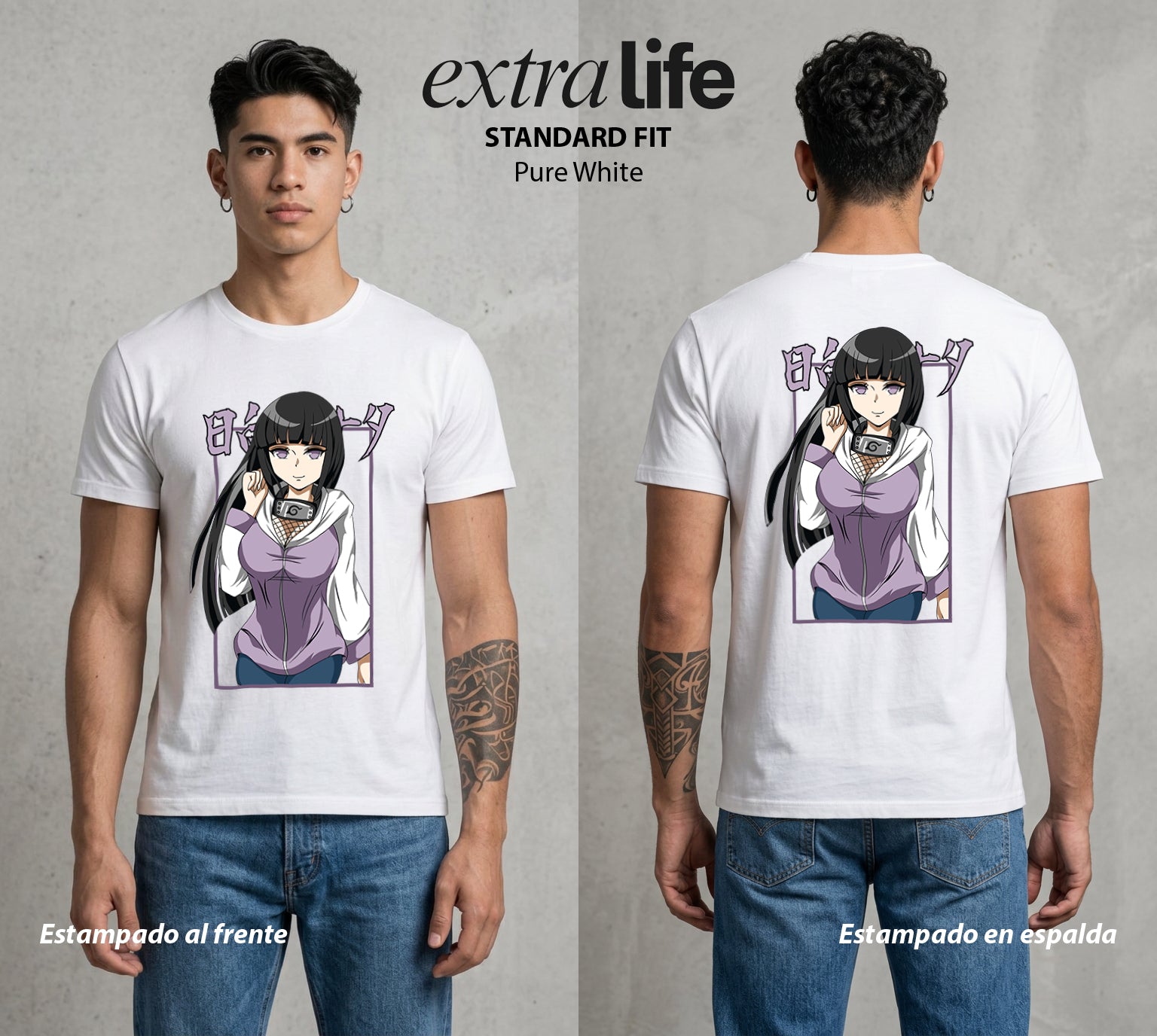 La Aldea Oculta | El Amor Silencioso #01661 - Playera Standard Fit | Pure White - Foto en modelo