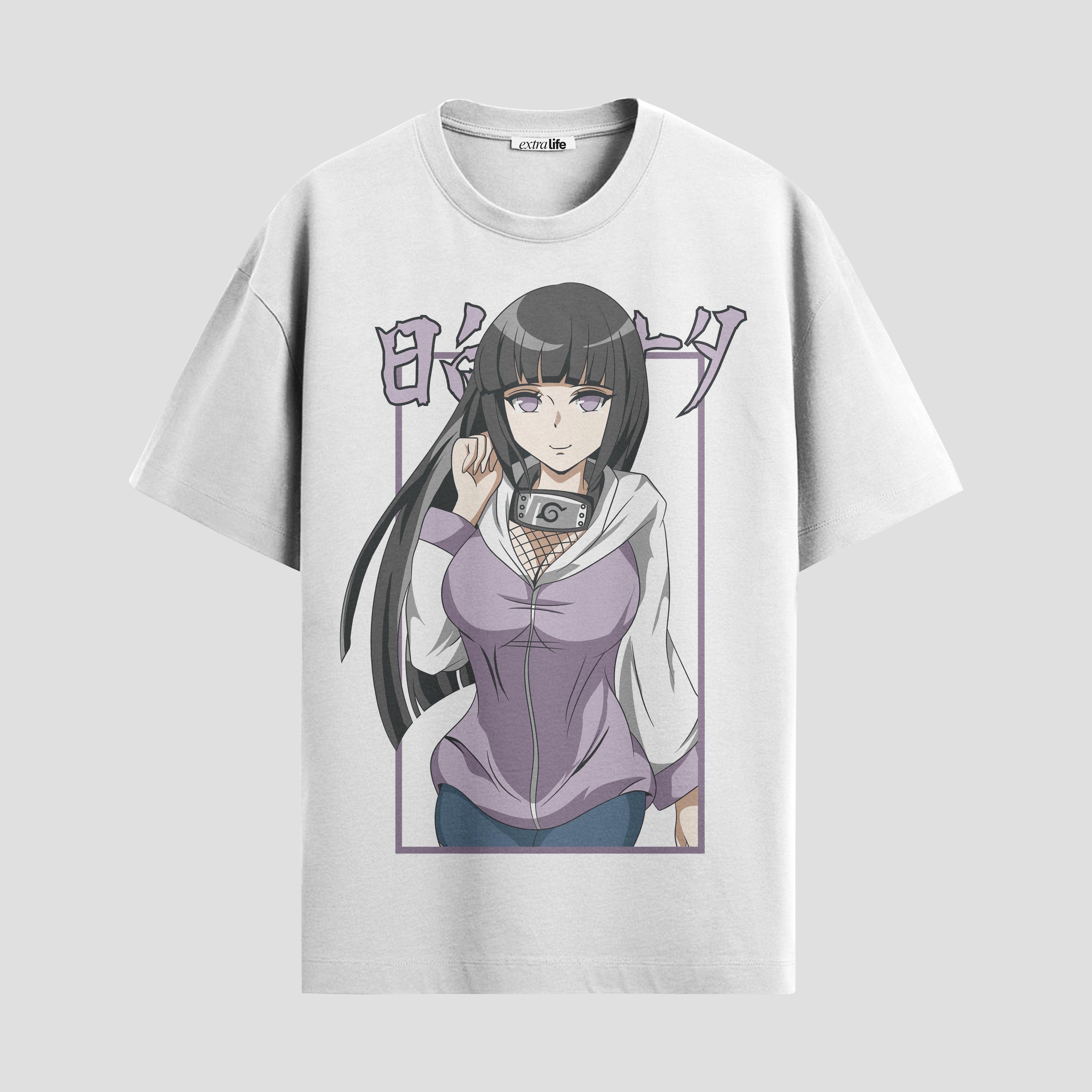 Playera urbana de anime y gaming ExtraLife MX, corte Standard Fit unisex ligero y transpirable en color Deep Black y Pure White, ropa de uso diario para gym y casual.