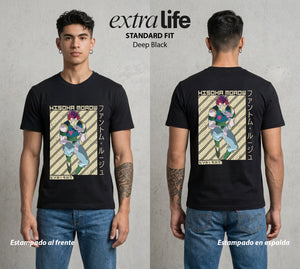 La Prueba del Cazador | La Magia Oscura #01672 - Playera Standard Fit | Deep Black - Foto en modelo