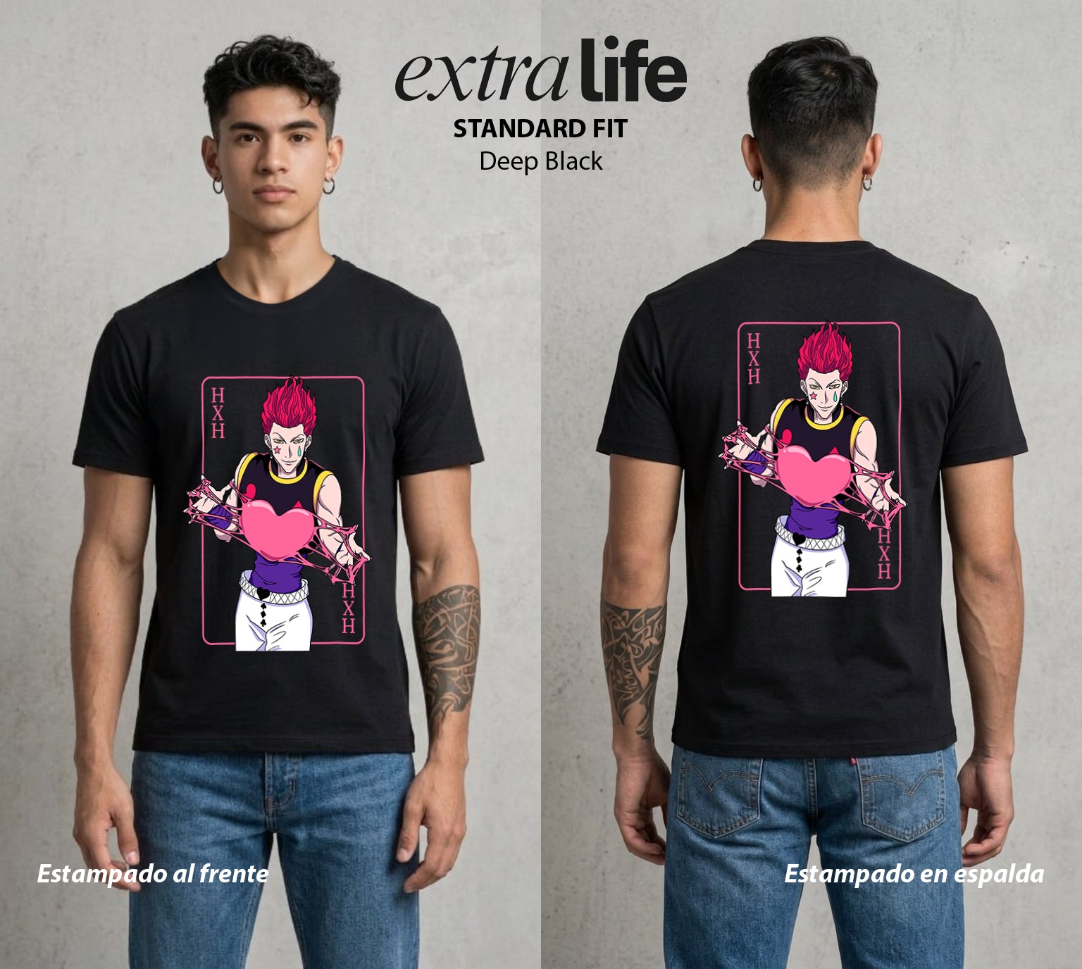 La Prueba del Cazador | El Mago del Caos #01673 - Playera Standard Fit | Deep Black - Foto en modelo