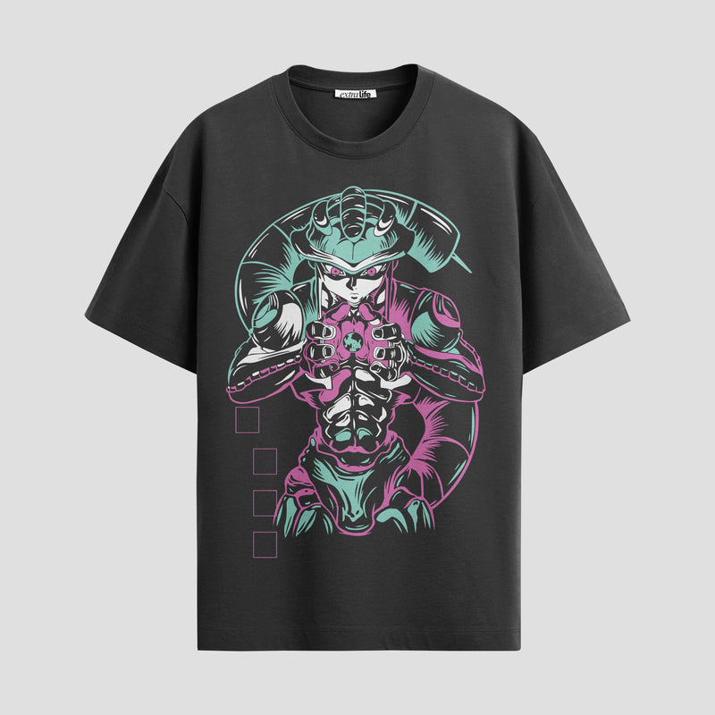 Playera urbana de anime y gaming ExtraLife MX, corte Standard Fit unisex ligero y transpirable en color Deep Black y Pure White, ropa de uso diario para gym y casual.
