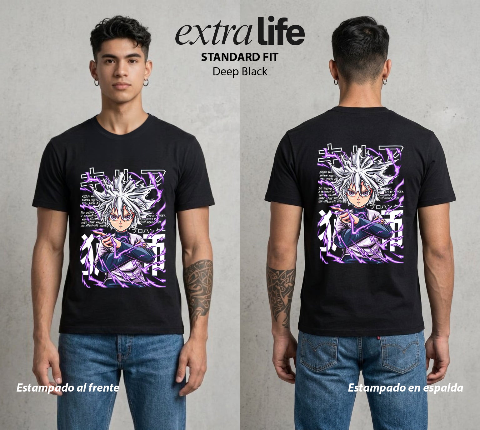 La Prueba del Cazador | La Prueba Definitiva #01684 - Playera Standard Fit | Deep Black - Foto en modelo