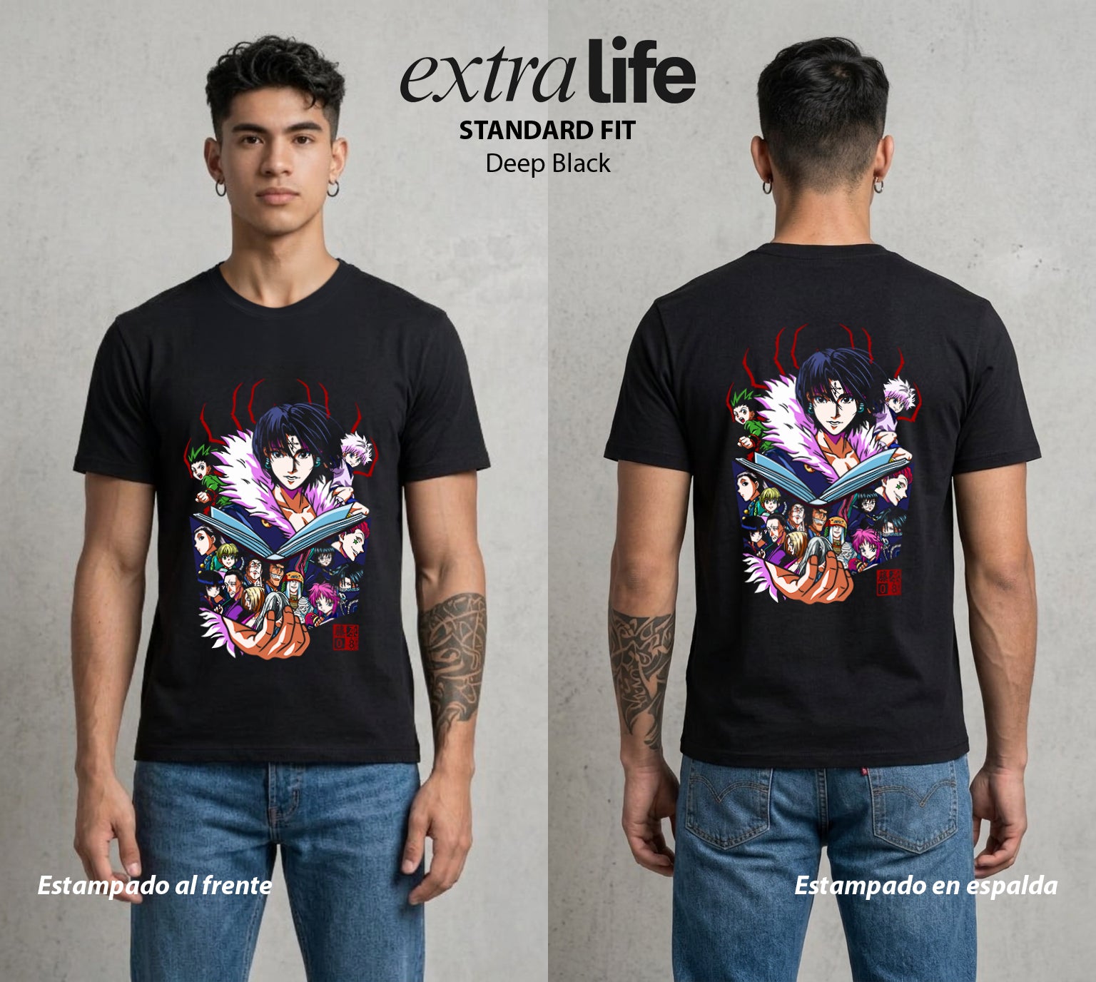 La Prueba del Cazador | El Grupo del Bien #01688 - Playera Standard Fit | Deep Black - Foto en modelo