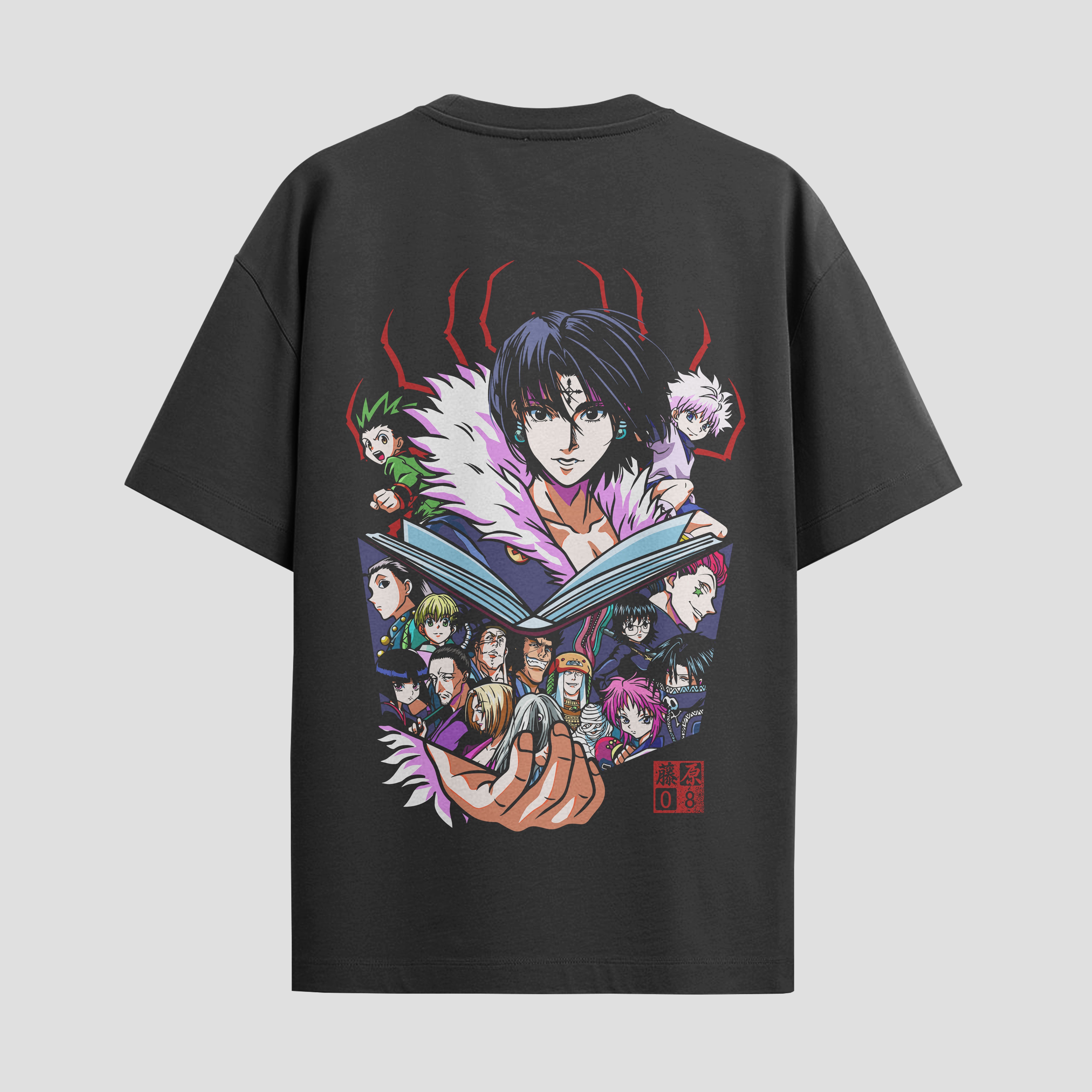Playera urbana de anime y gaming ExtraLife MX, corte Standard Fit unisex ligero y transpirable en color Deep Black y Pure White, ropa de uso diario para gym y casual.