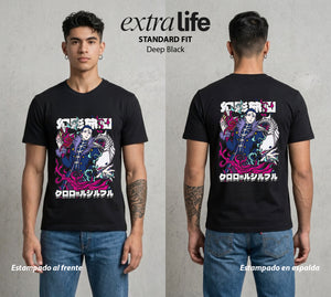 La Prueba del Cazador | El Jefe del Fantasma #01689 - Playera Standard Fit | Deep Black - Foto en modelo