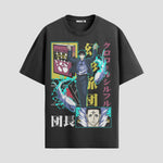 Playera urbana de anime y gaming ExtraLife MX, corte Standard Fit unisex ligero y transpirable en color Deep Black y Pure White, ropa de uso diario para gym y casual.