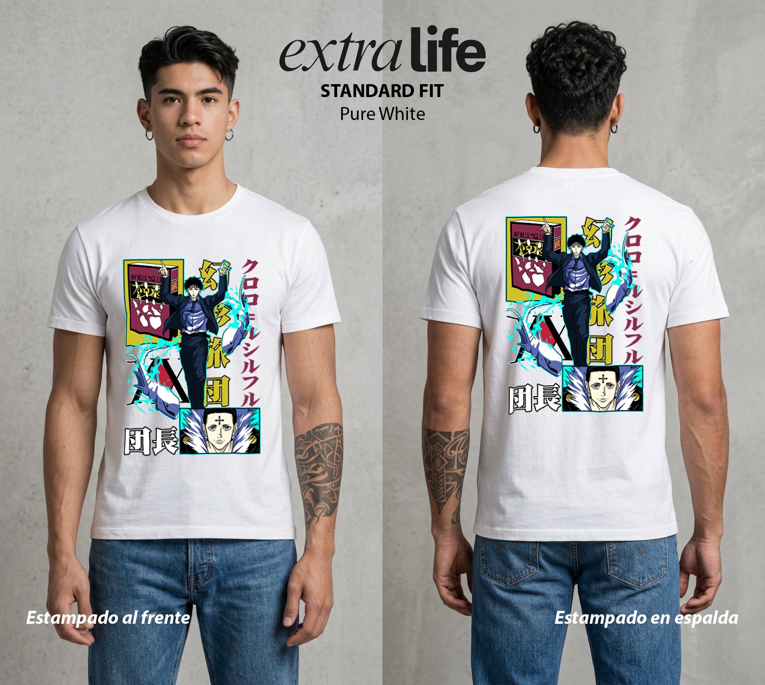 La Prueba del Cazador | La Coleccion del Filo #01690 - Playera Standard Fit | Pure White - Foto en modelo