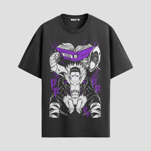 Playera urbana de anime y gaming ExtraLife MX, corte Standard Fit unisex ligero y transpirable en color Deep Black y Pure White, ropa de uso diario para gym y casual.