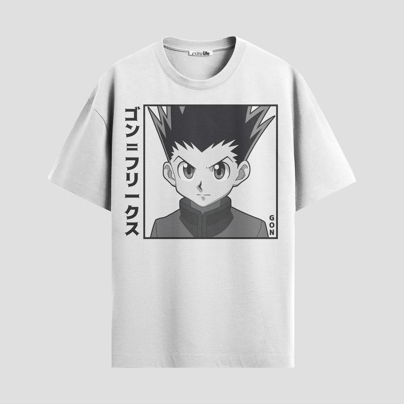 Playera urbana de anime y gaming ExtraLife MX, corte Standard Fit unisex ligero y transpirable en color Deep Black y Pure White, ropa de uso diario para gym y casual.