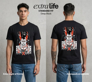 La Prueba del Cazador | La Alegria del Cazador #01698 - Playera Standard Fit | Deep Black - Foto en modelo