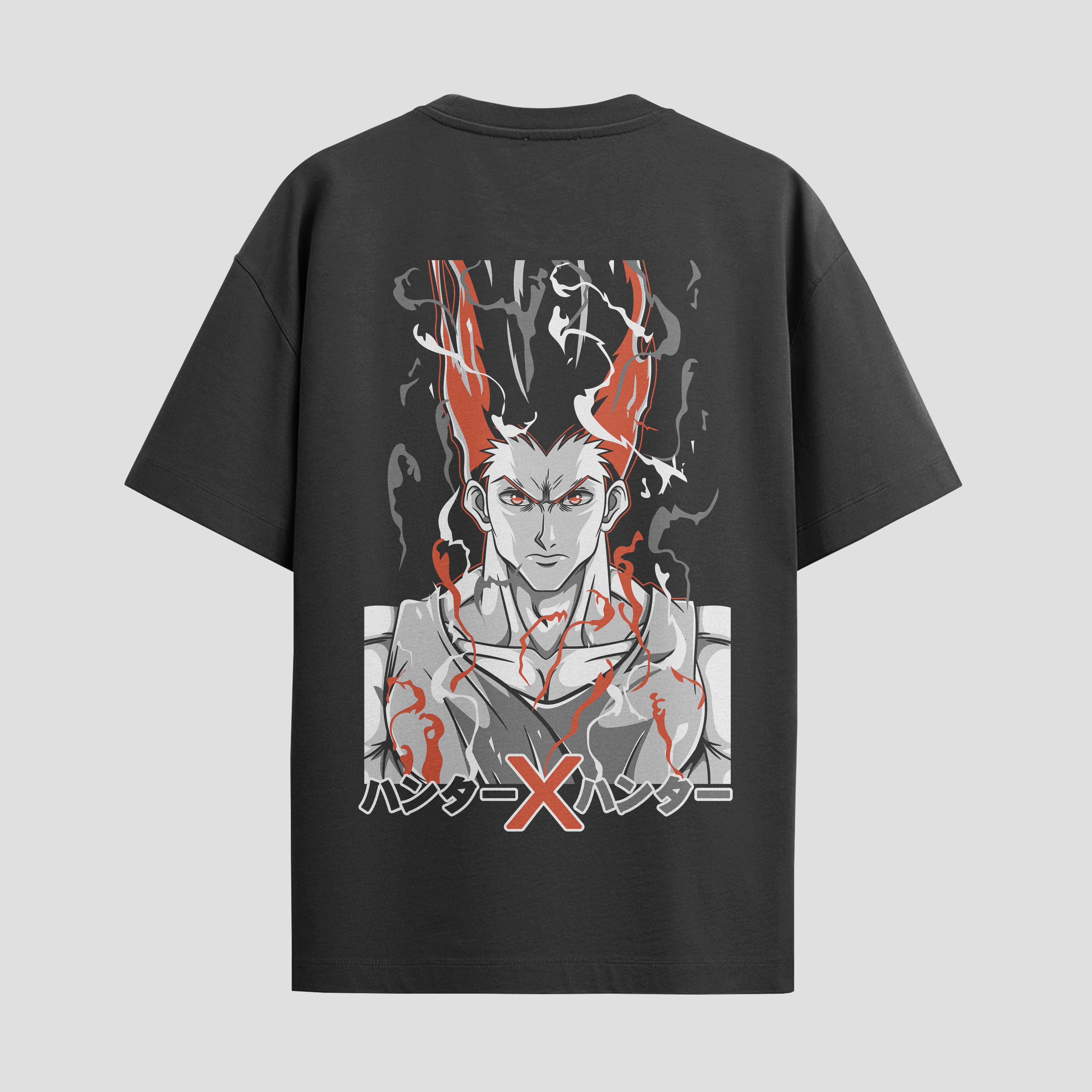 Playera urbana de anime y gaming ExtraLife MX, corte Standard Fit unisex ligero y transpirable en color Deep Black y Pure White, ropa de uso diario para gym y casual.