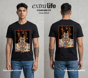 La Prueba del Cazador | El Niño de la Isla #01699 - Playera Standard Fit | Deep Black - Foto en modelo